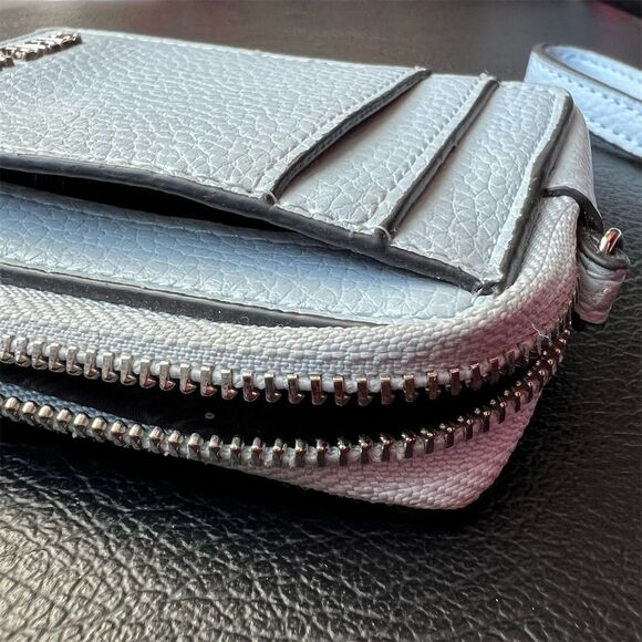 Steve Madden Bpipper Zip Around Card Case Wristlet Color:bCornflower Blue - Picture 3 of 7